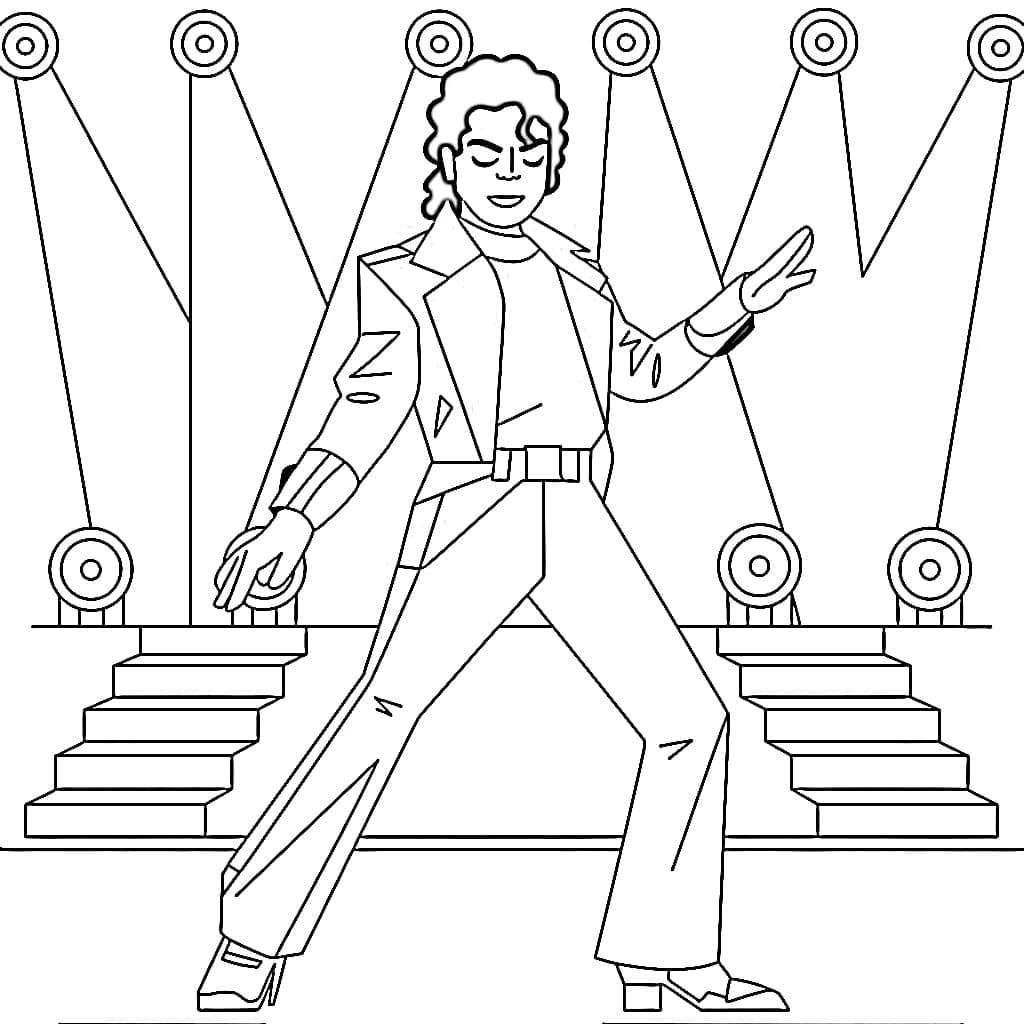 Gratis udskrivning af Michael Jackson Tegninger til Farvelægning