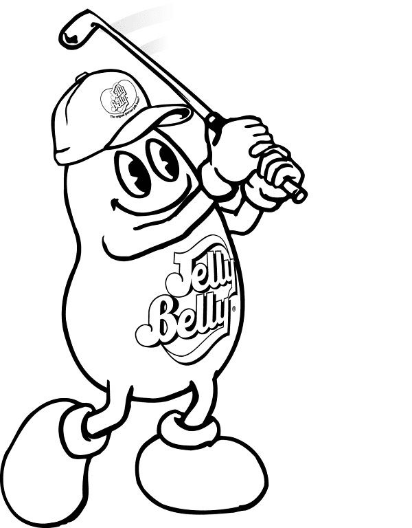 Jelly Belly Golf Tegninger til Farvelægning