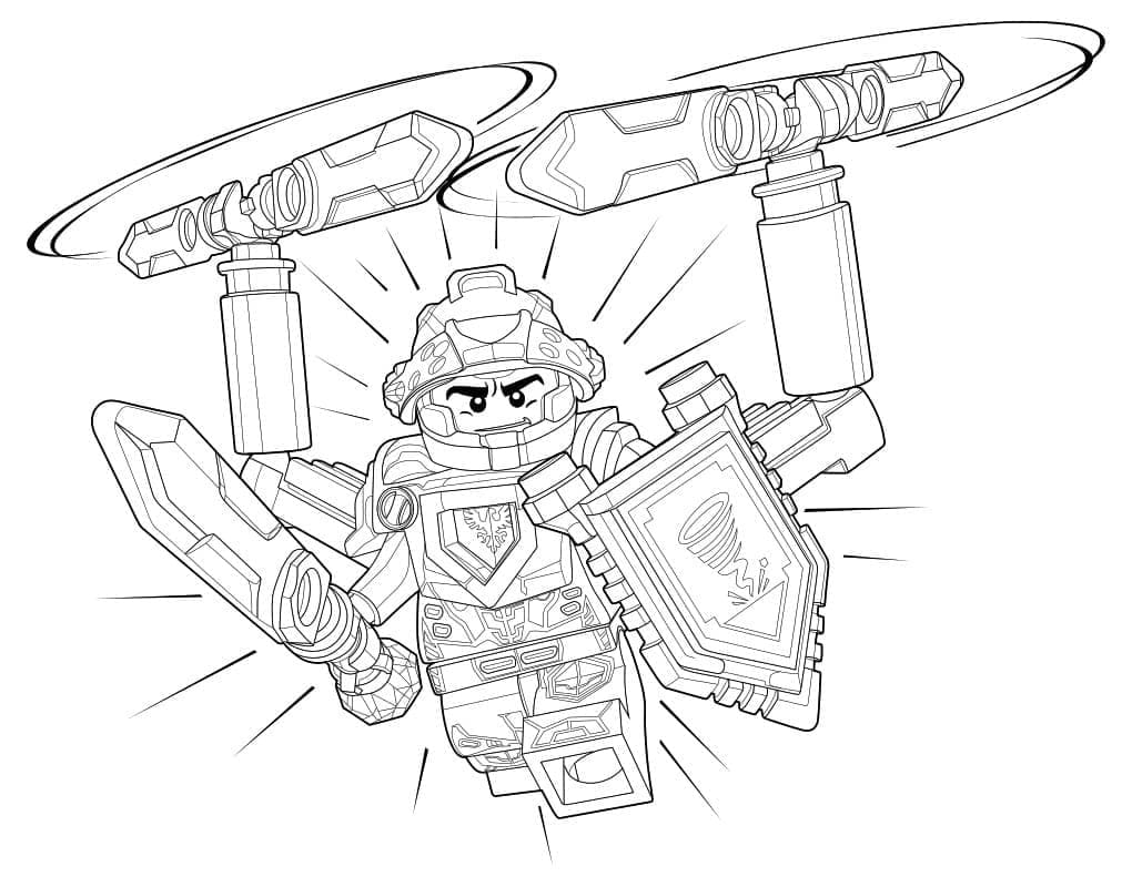 Lego Nexo Knights Clay Tegninger til Farvelægning