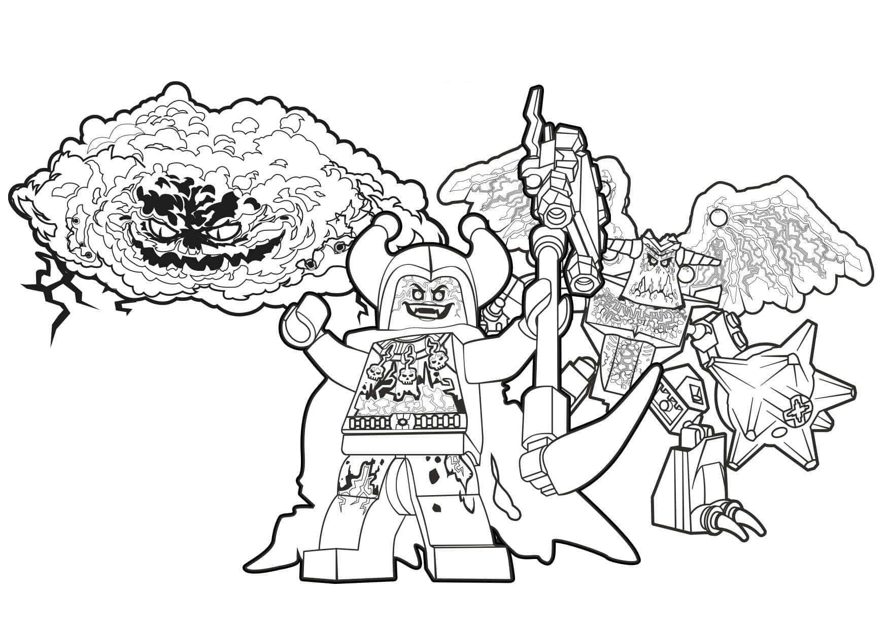 Lego Nexo Knights Ond Tegninger til Farvelægning