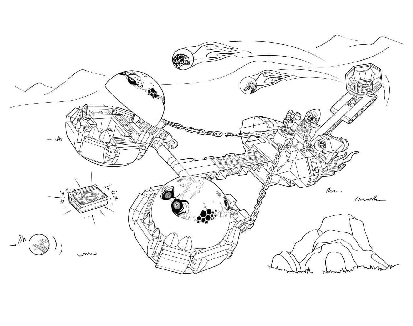 Lego Nexo Knights printbar Tegninger til Farvelægning