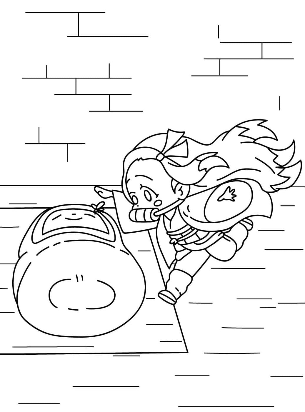 Lille Nezuko Tegninger til Farvelægning