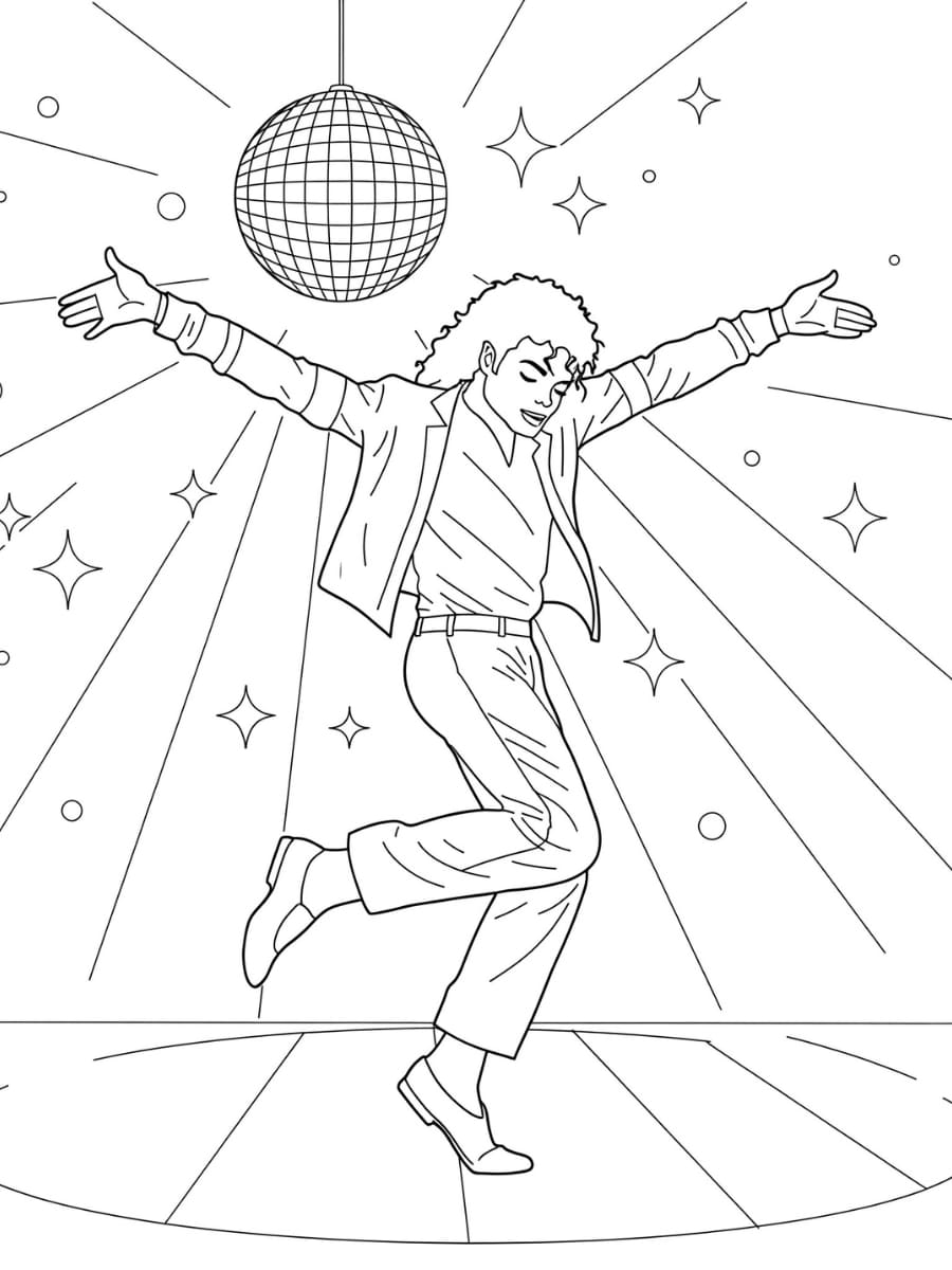 Michael Jackson dans Tegninger til Farvelægning