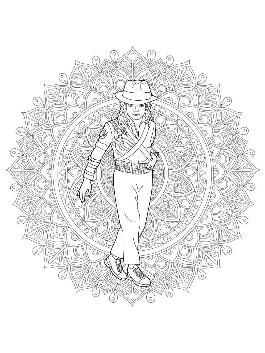 Michael Jackson for voksne Tegninger til Farvelægning