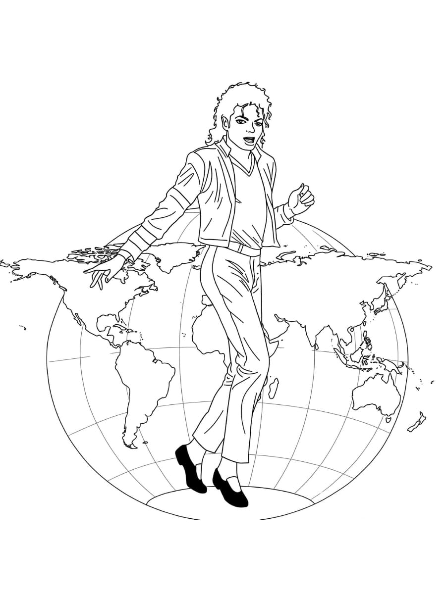 Michael Jackson gratis Tegninger til Farvelægning