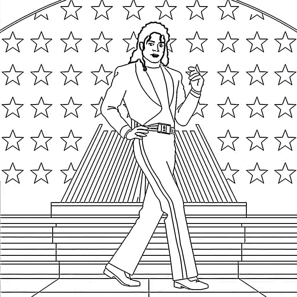 Michael Jackson på scenen Tegninger til Farvelægning