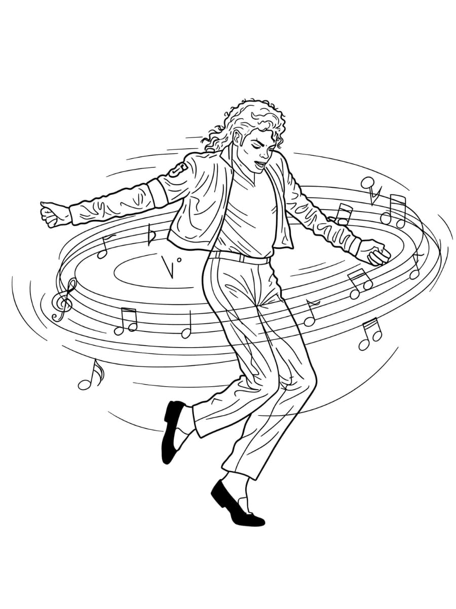 Michael Jackson printbar gratis Tegninger til Farvelægning