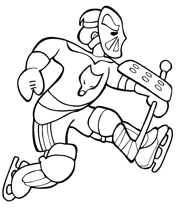 Modig hockeyspiller Tegninger til Farvelægning