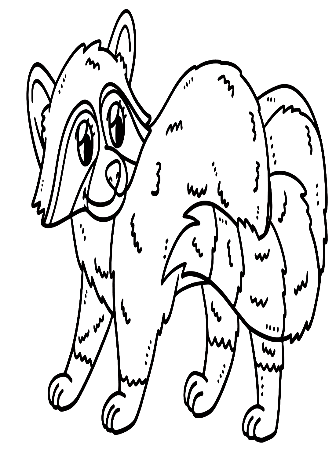 Mor vaskebjørn til børn Tegninger til Farvelægning