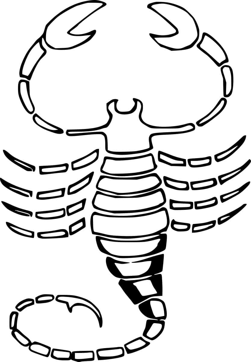 Mosaisk Skorpion Tegninger til Farvelægning