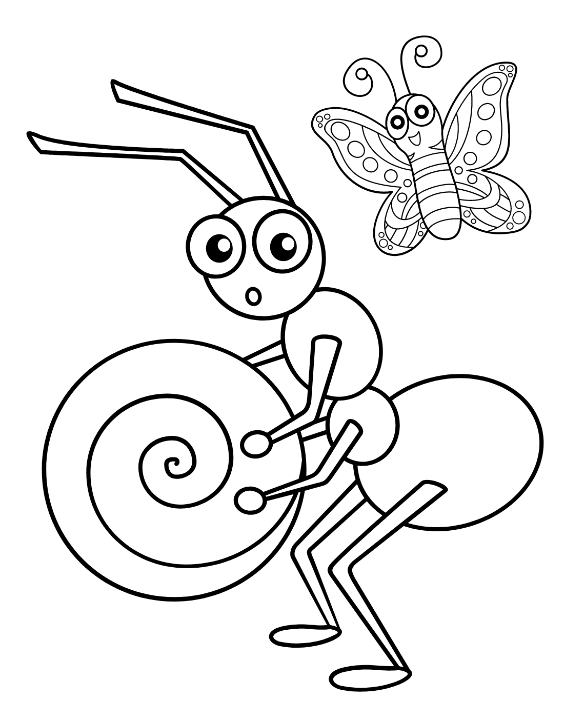 Myre holder slik Tegninger til Farvelægning