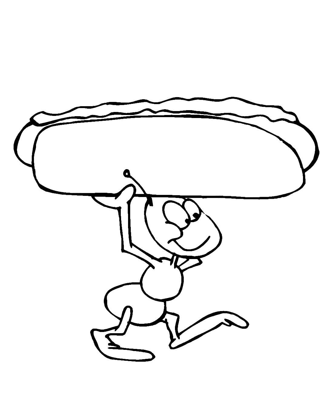 Myre med mad Tegninger til Farvelægning