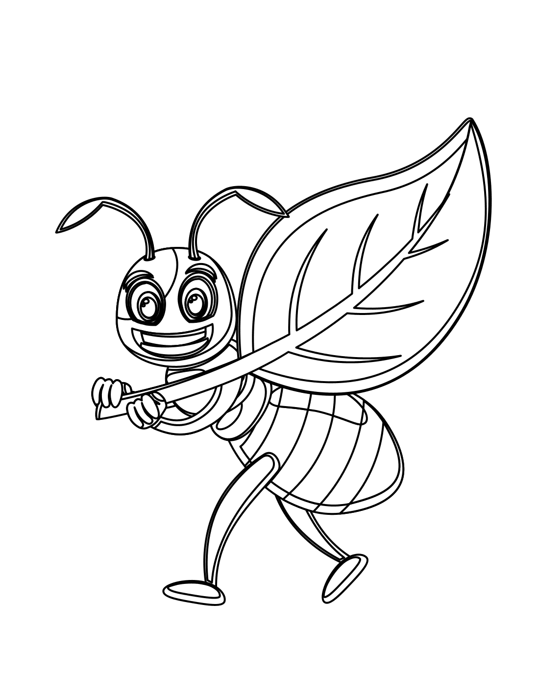 Myre og blad Tegninger til Farvelægning