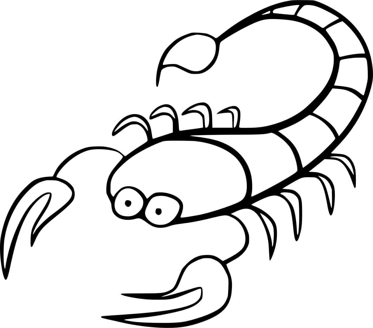 Nem tegneserieskorpion Tegninger til Farvelægning
