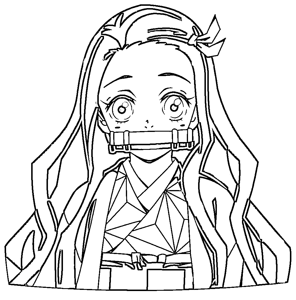 Nezuko Gratis Printbar Tegninger til Farvelægning