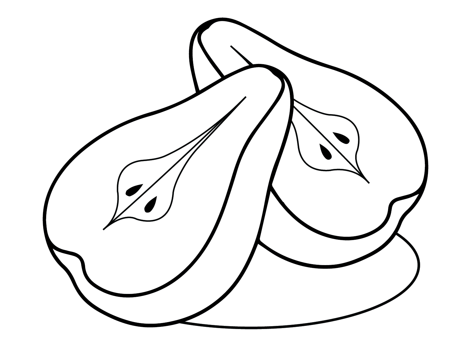 Pærer til udskrivning Tegninger til Farvelægning