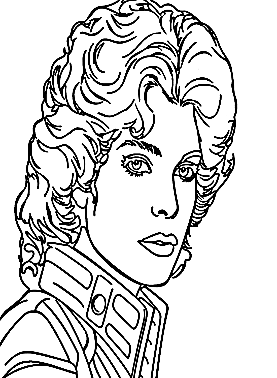 Portræt af Michael Jackson Tegninger til Farvelægning