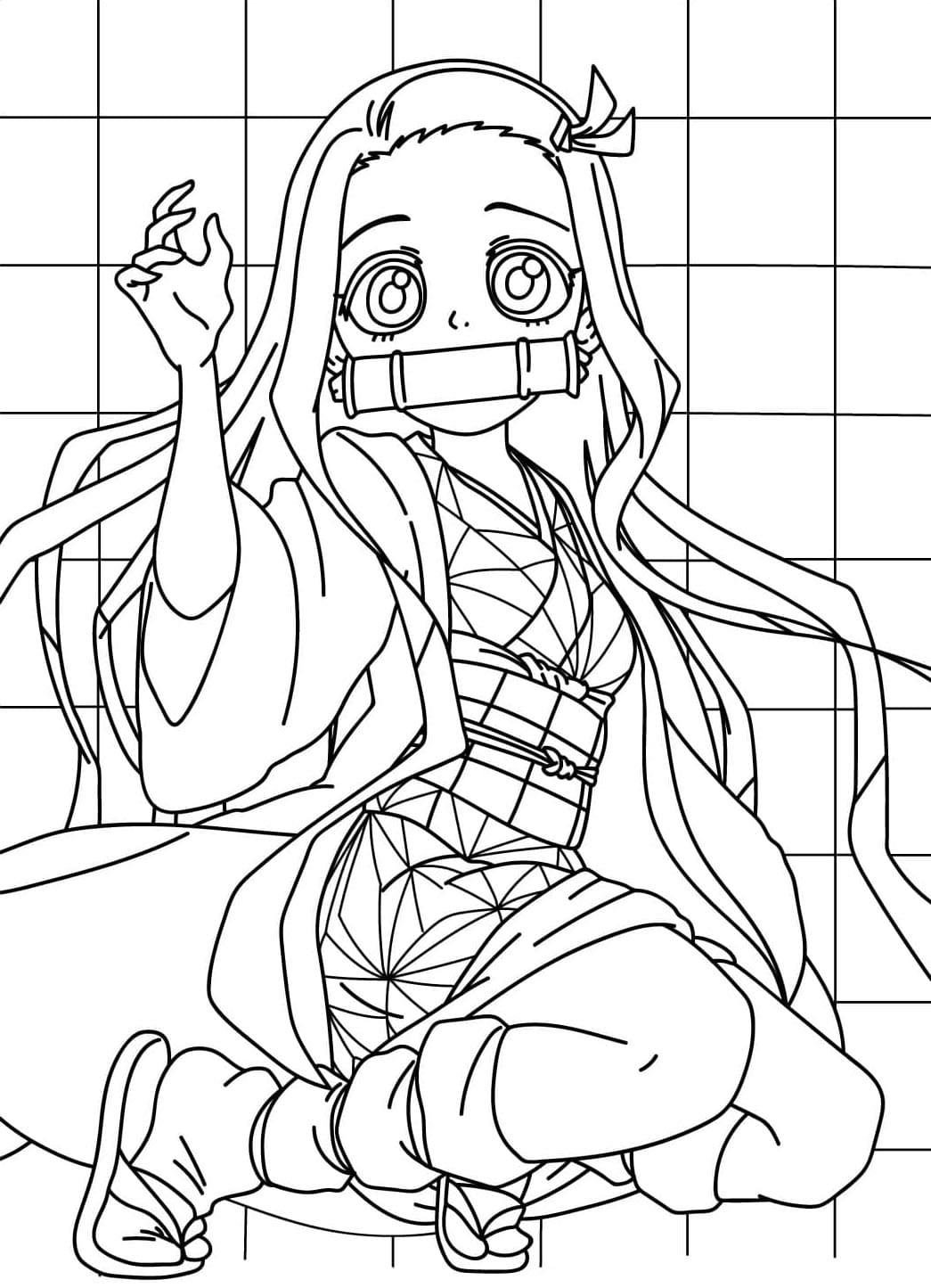 Sexet Nezuko Tegninger til Farvelægning