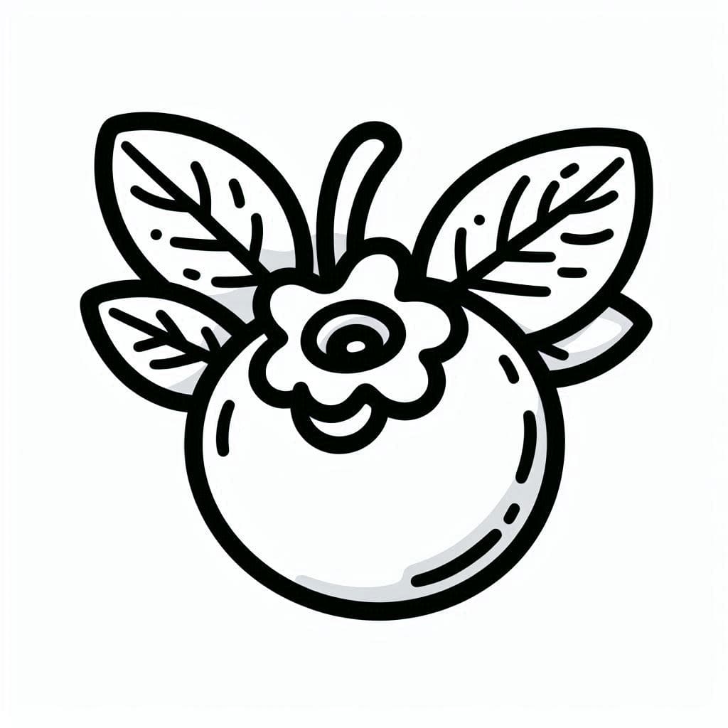 Simpel blåbær Tegninger til Farvelægning