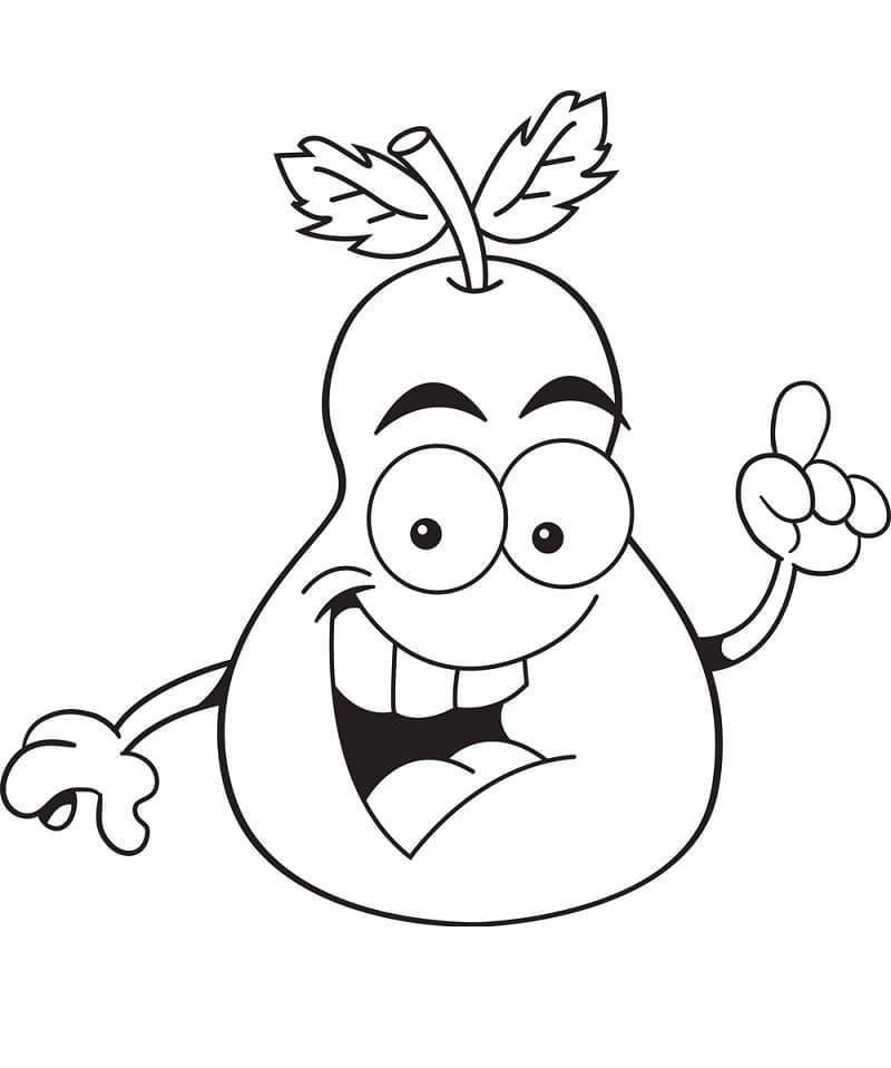 Sjov pærefrugt Tegninger til Farvelægning