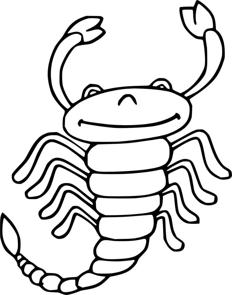 Smilende skorpion Tegninger til Farvelægning