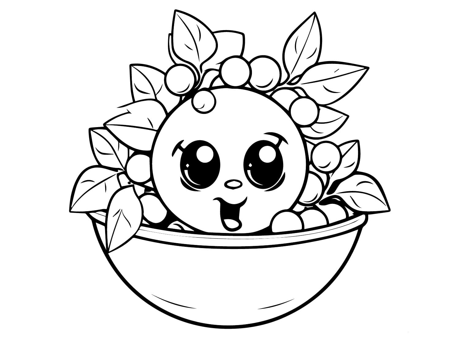 Sød blåbær Tegninger til Farvelægning