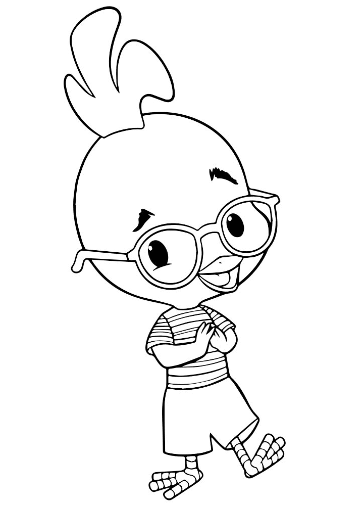 Sød lille kylling Tegninger til Farvelægning