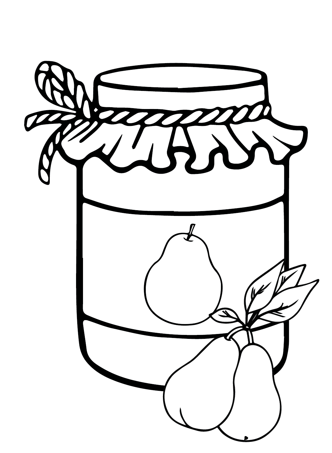 Syltede pærer Tegninger til Farvelægning