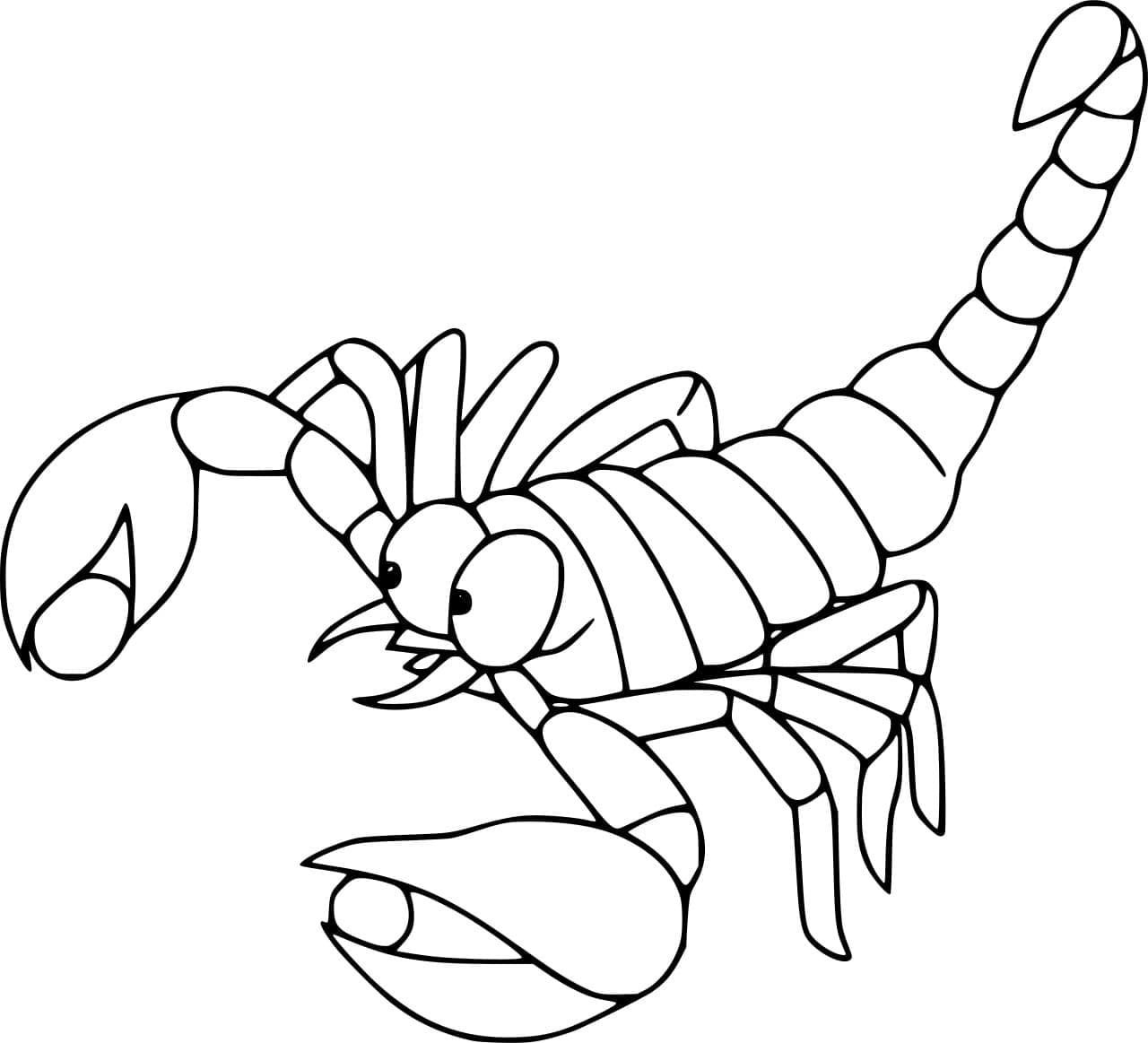 Tegneserie sjov skorpion Tegninger til Farvelægning