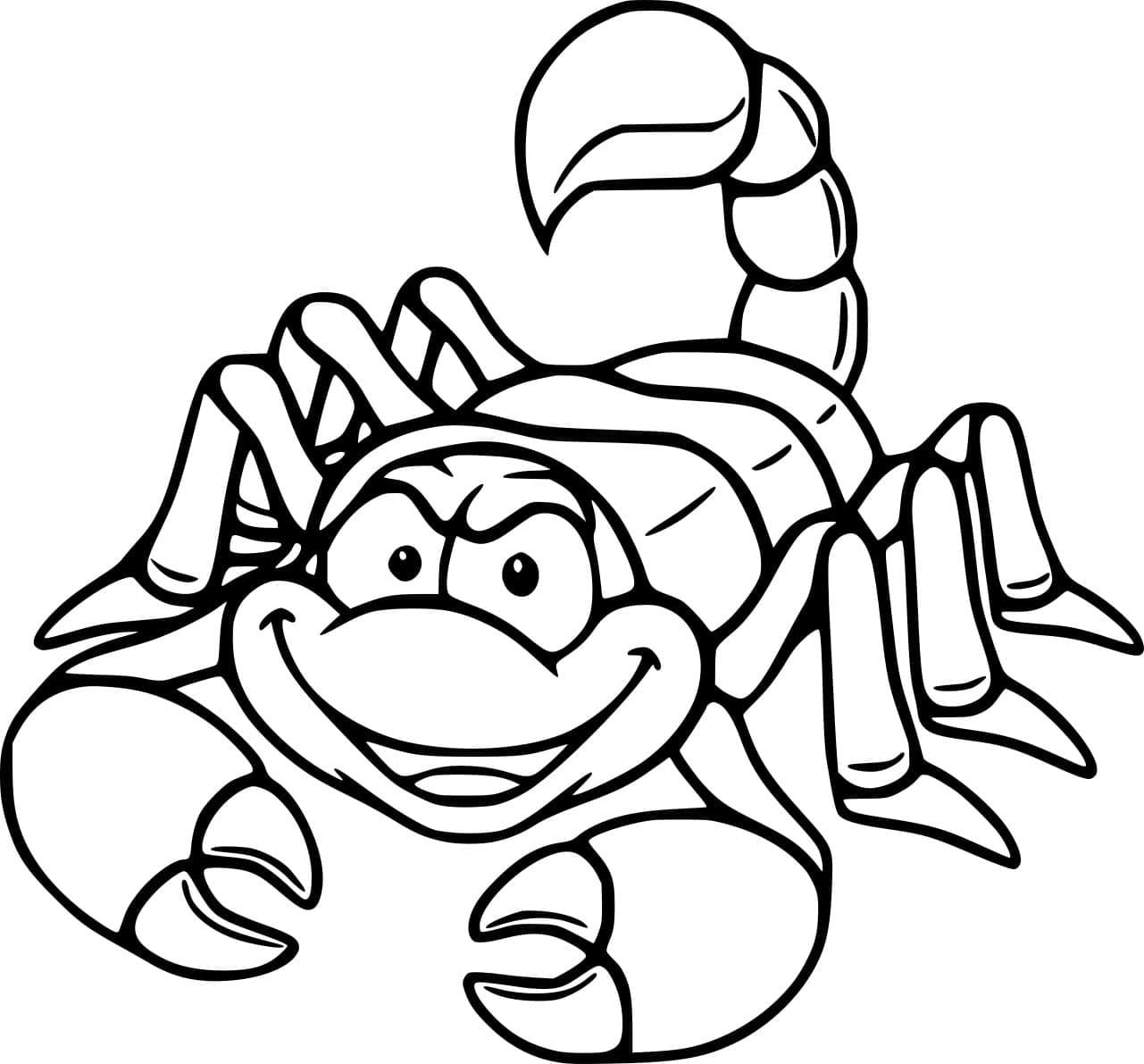 Tegneserieskorpion Tegninger til Farvelægning