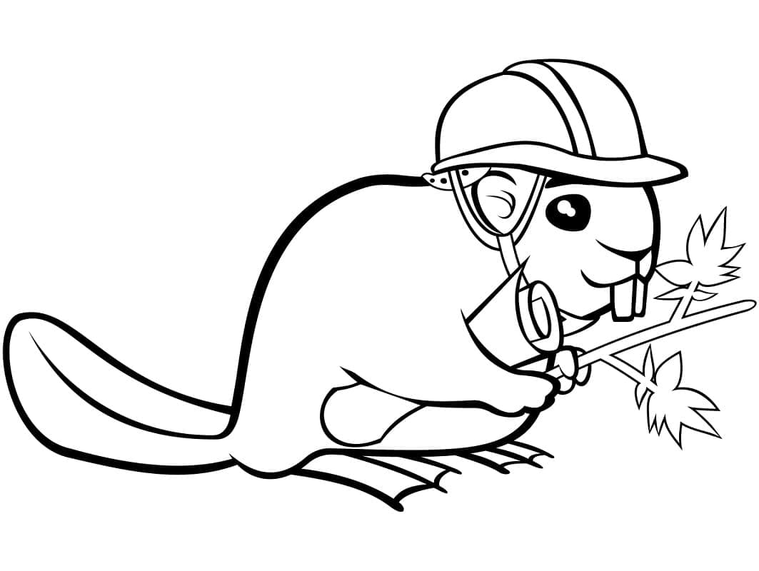 Udskriv gratis bæver Tegninger til Farvelægning