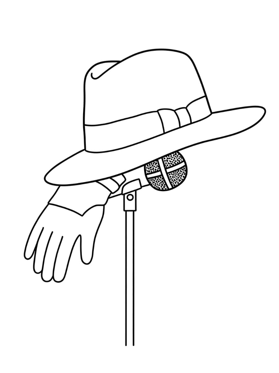 Udskriv Michael Jackson gratis Tegninger til Farvelægning