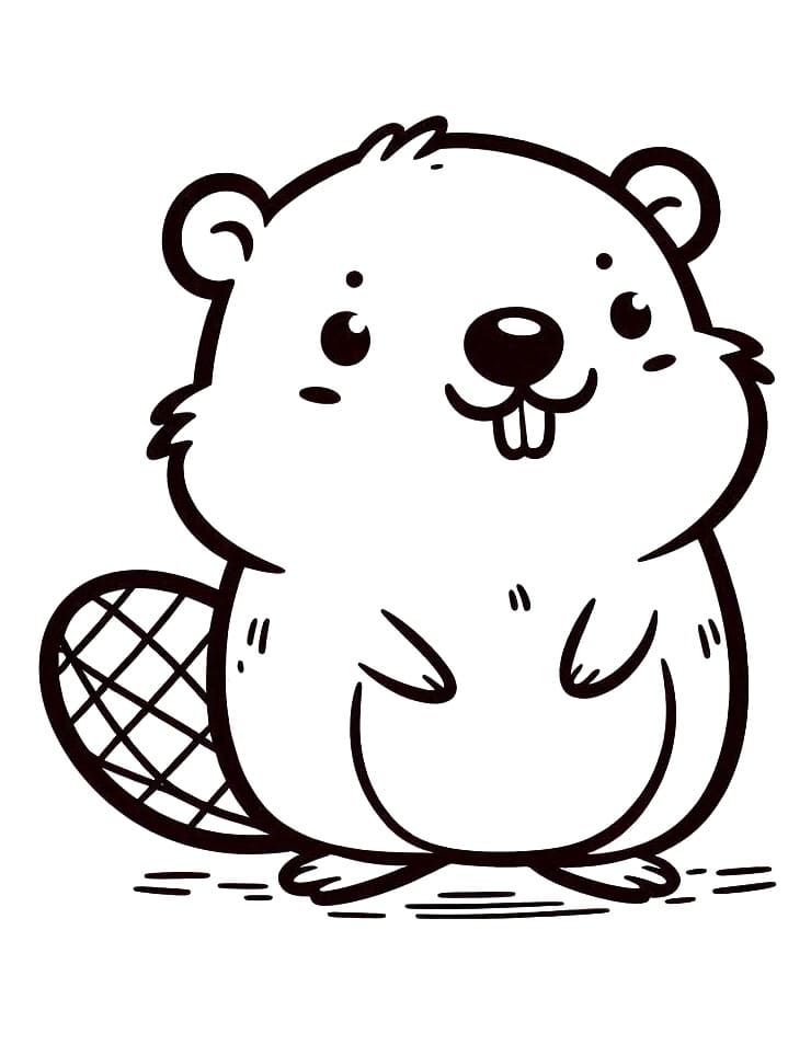 Bæver Tegninger til Farvelægning