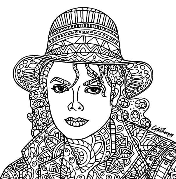Zentangle Michael Jackson Tegninger til Farvelægning