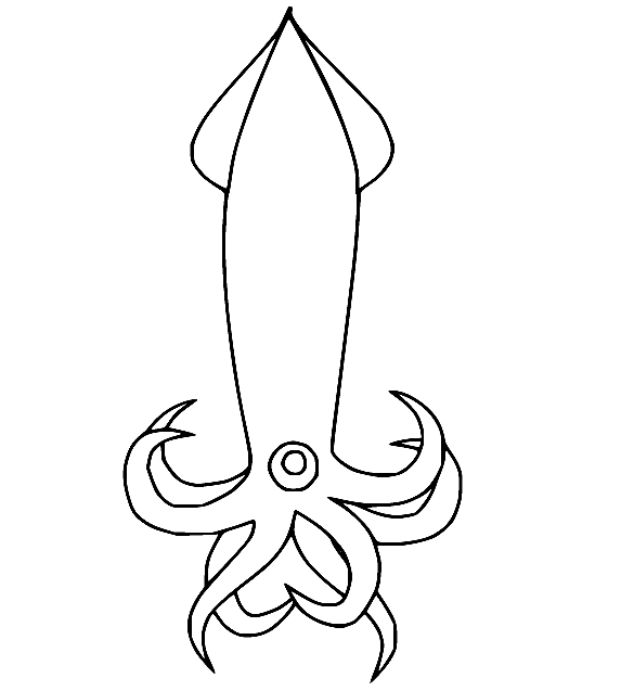 Blæksprutte skræmmende Tegninger til Farvelægning