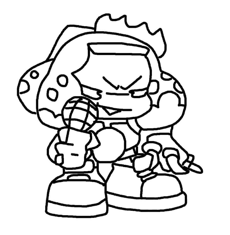 Afkøle Friday Night Funkin Tegninger til Farvelægning