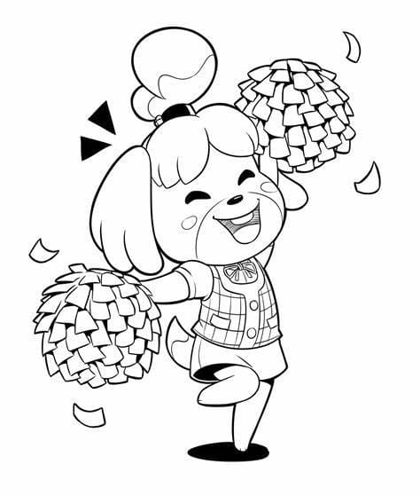 Animal Crossing-dans Tegninger til Farvelægning