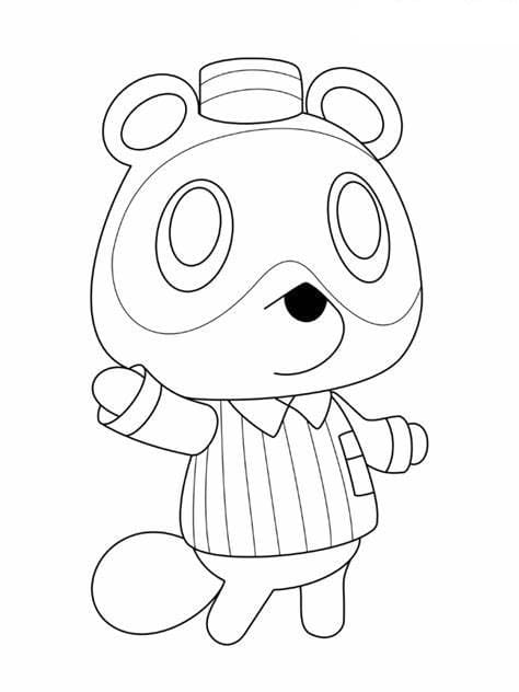 Animal Crossing for børn gratis Tegninger til Farvelægning