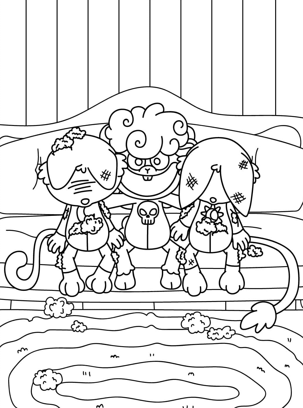 Baba Chops Og Smiling Critters Tegninger til Farvelægning