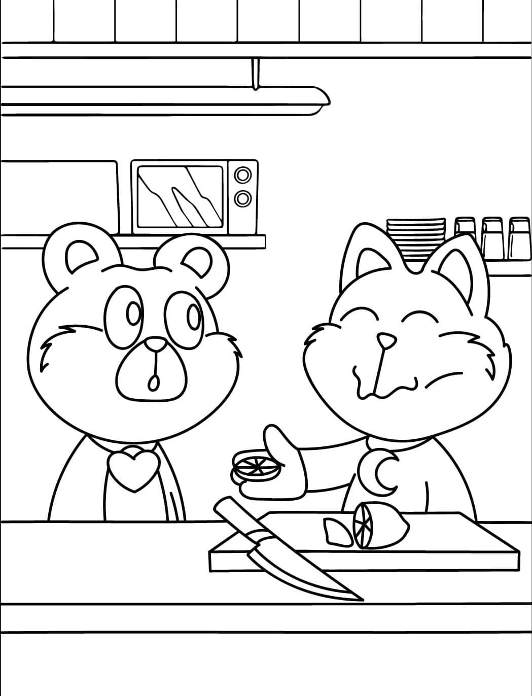 Bobby BearHug, CatNap Tegninger til Farvelægning