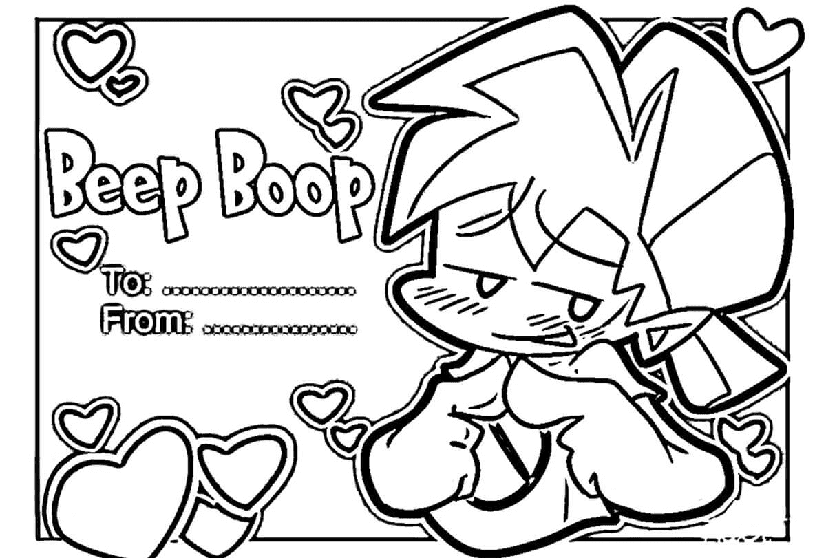 Bogstav Friday Night Funkin Tegninger til Farvelægning