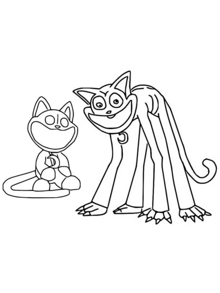 Catnap enkel Tegninger til Farvelægning