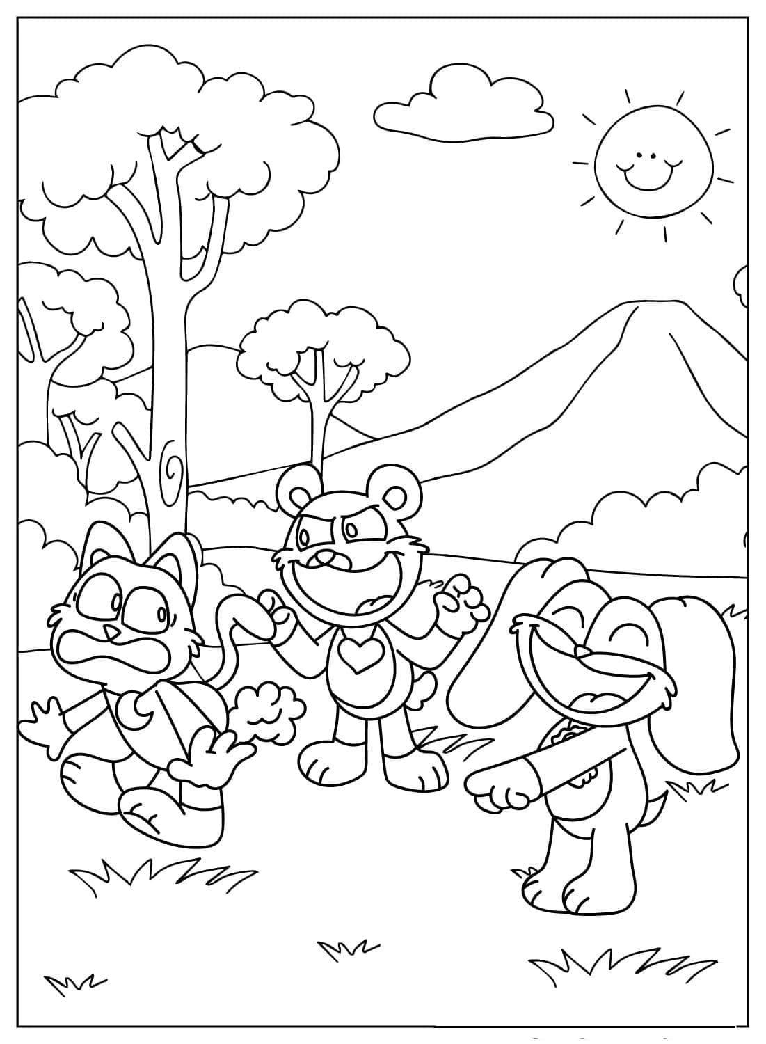 Dogday i bjergene Tegninger til Farvelægning