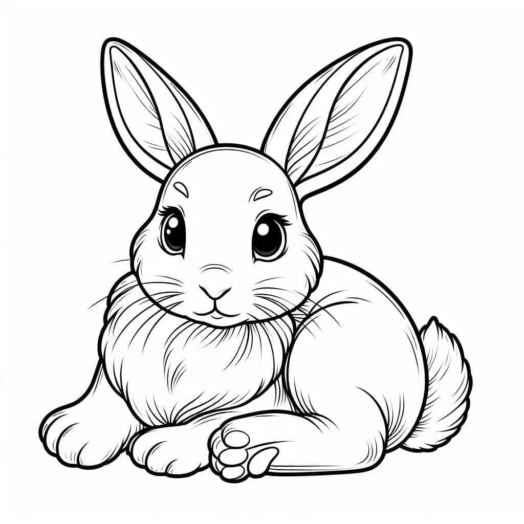 En meget smuk kanin Tegninger til Farvelægning