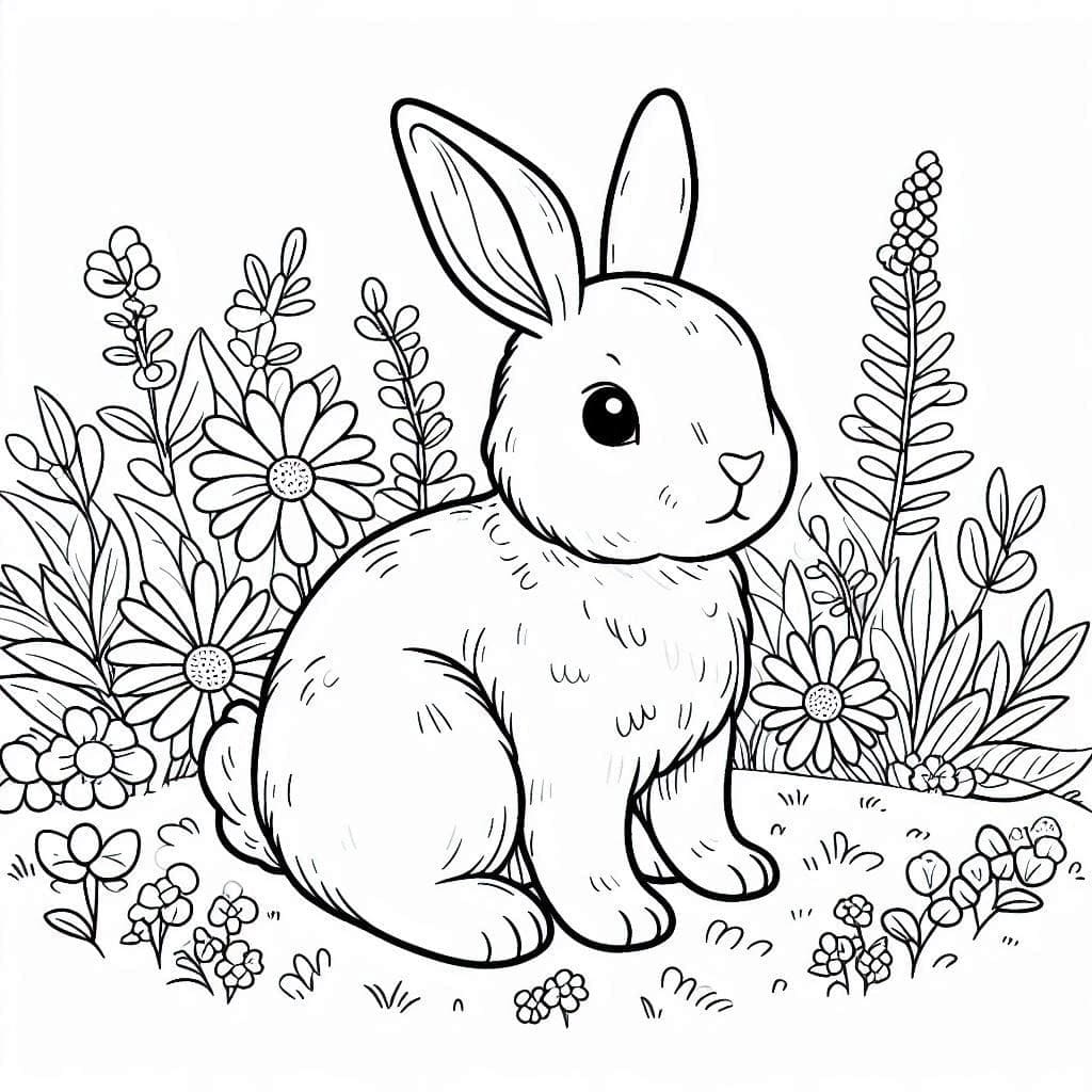 En normal kanin Tegninger til Farvelægning