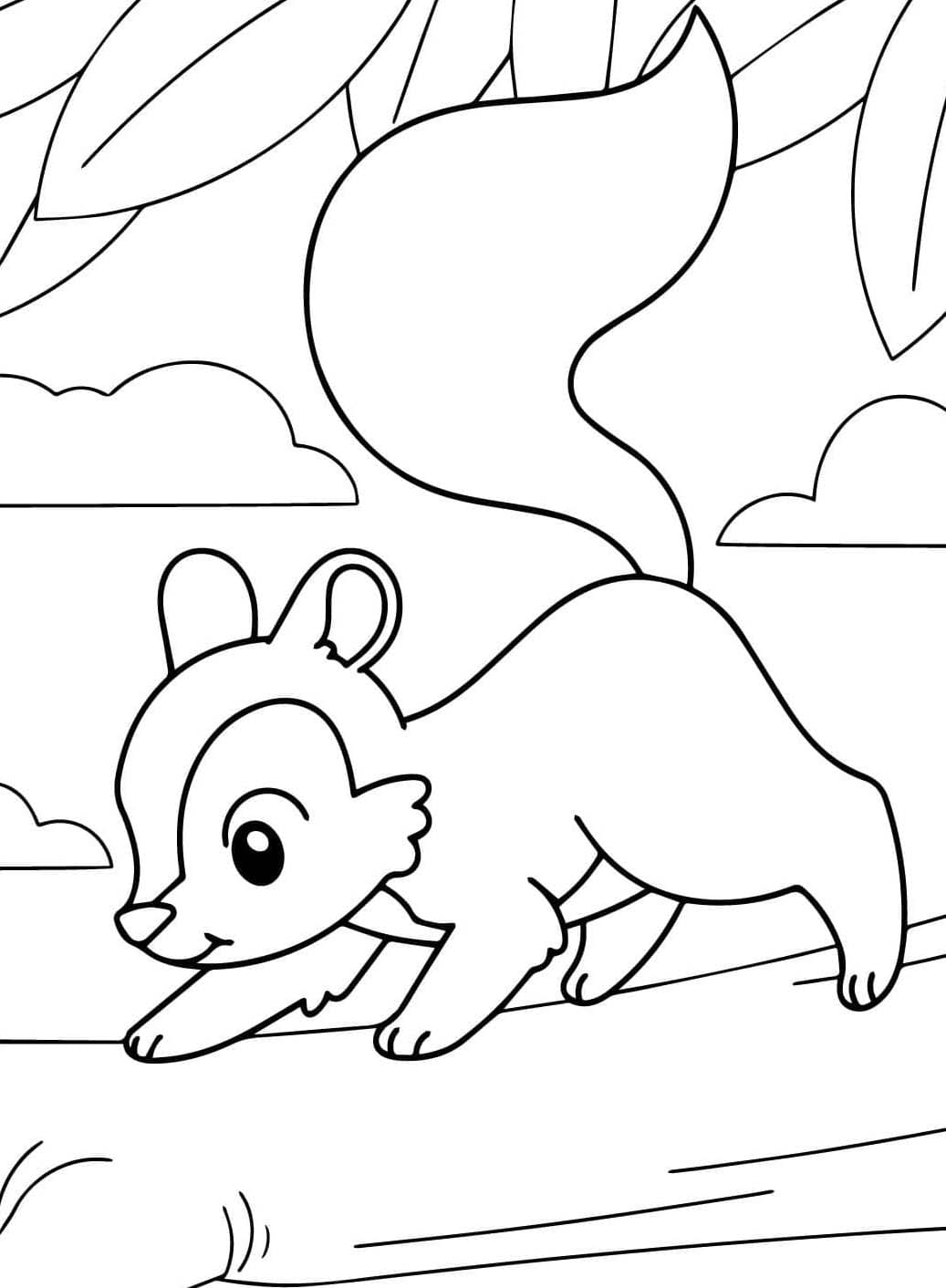 Et lille egern Tegninger til Farvelægning