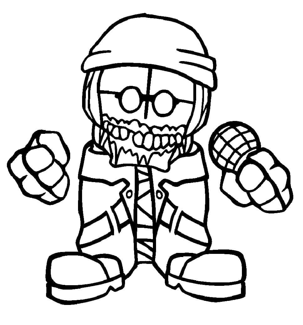 Friday Night Funkin trykke Tegninger til Farvelægning