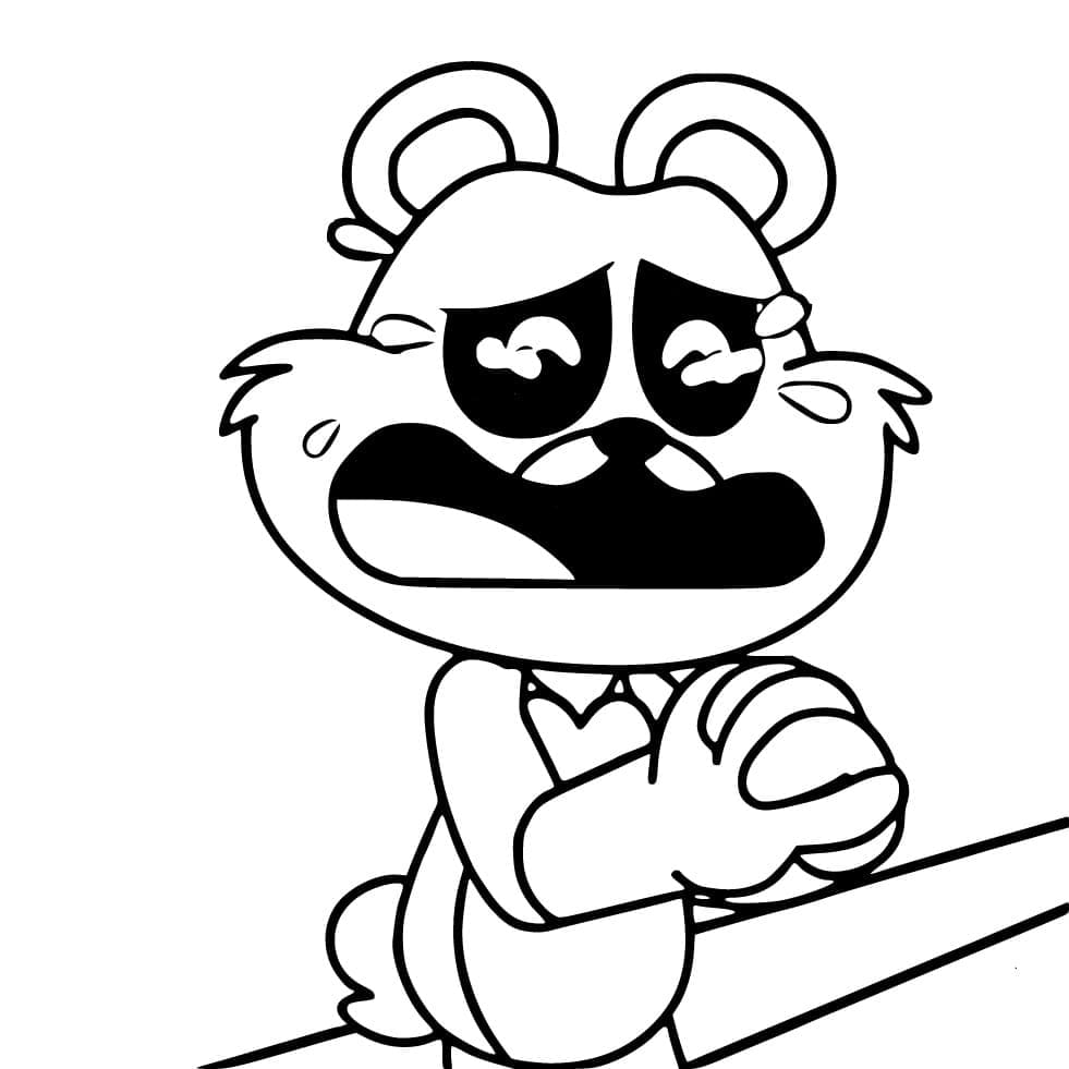 Græder Bobby BearHug Smiling Critters Tegninger til Farvelægning