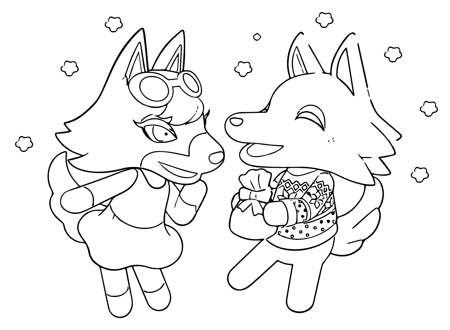 Gratis billeder fra Animal Crossing Tegninger til Farvelægning