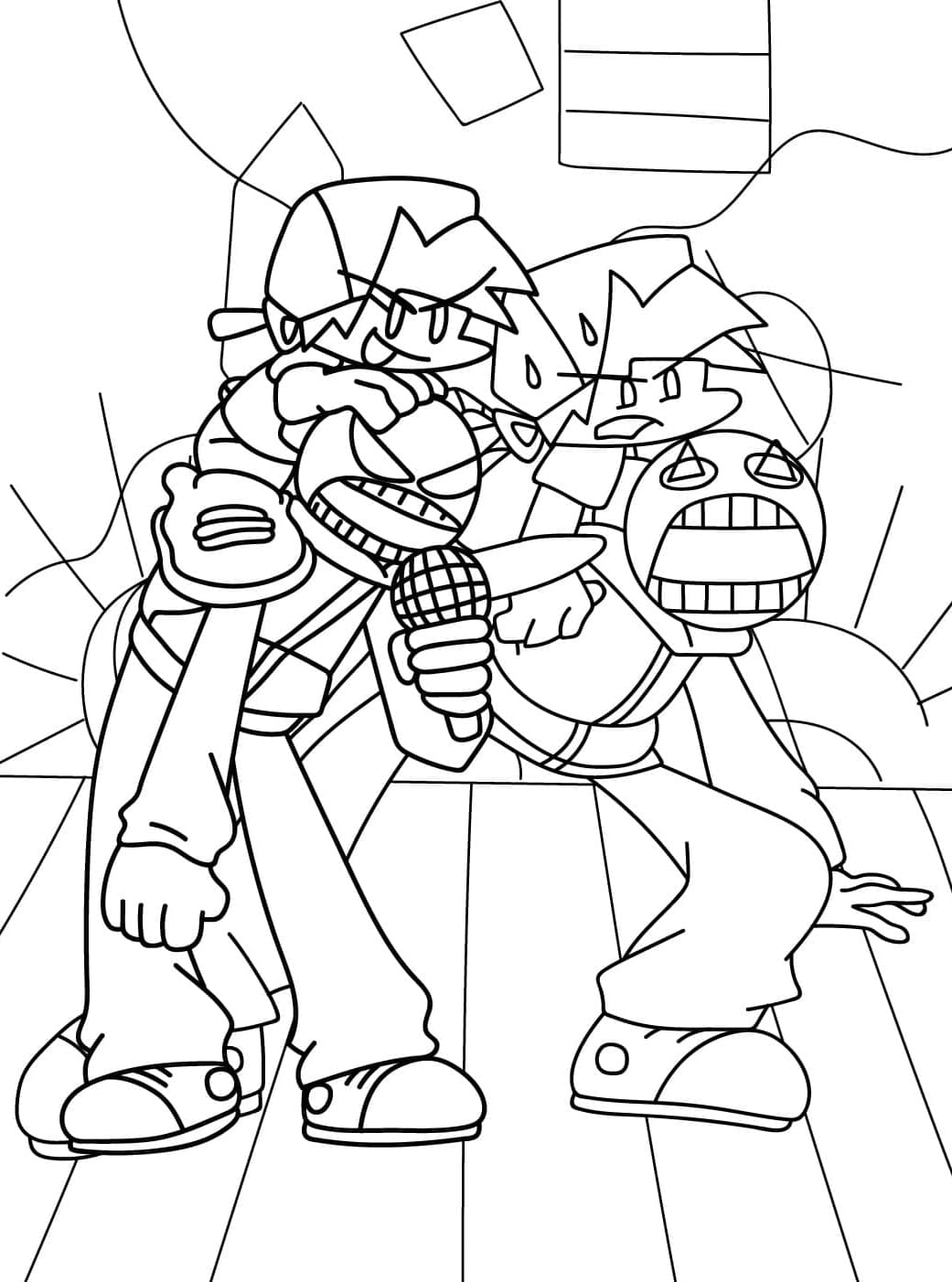 Gratis Friday Night Funkin Tegninger til Farvelægning